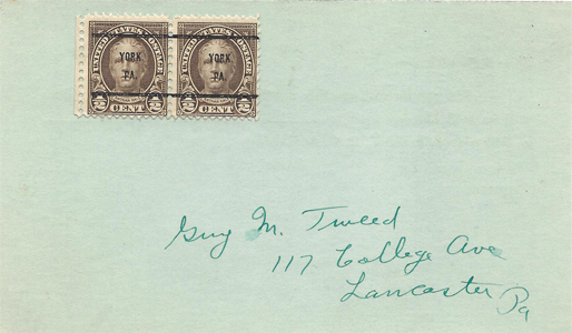 1939-09 Precancel Pair York-F