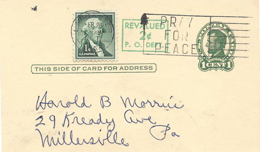 1951-02 Revalued 2c Lincoln-F