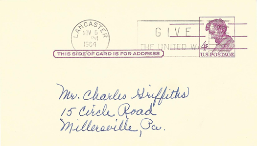 1964-11 4c Purple Lincoln-F