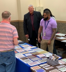 Philately Post Office Stamps Sales Show Lancopex 2019 Postmaster Clerk